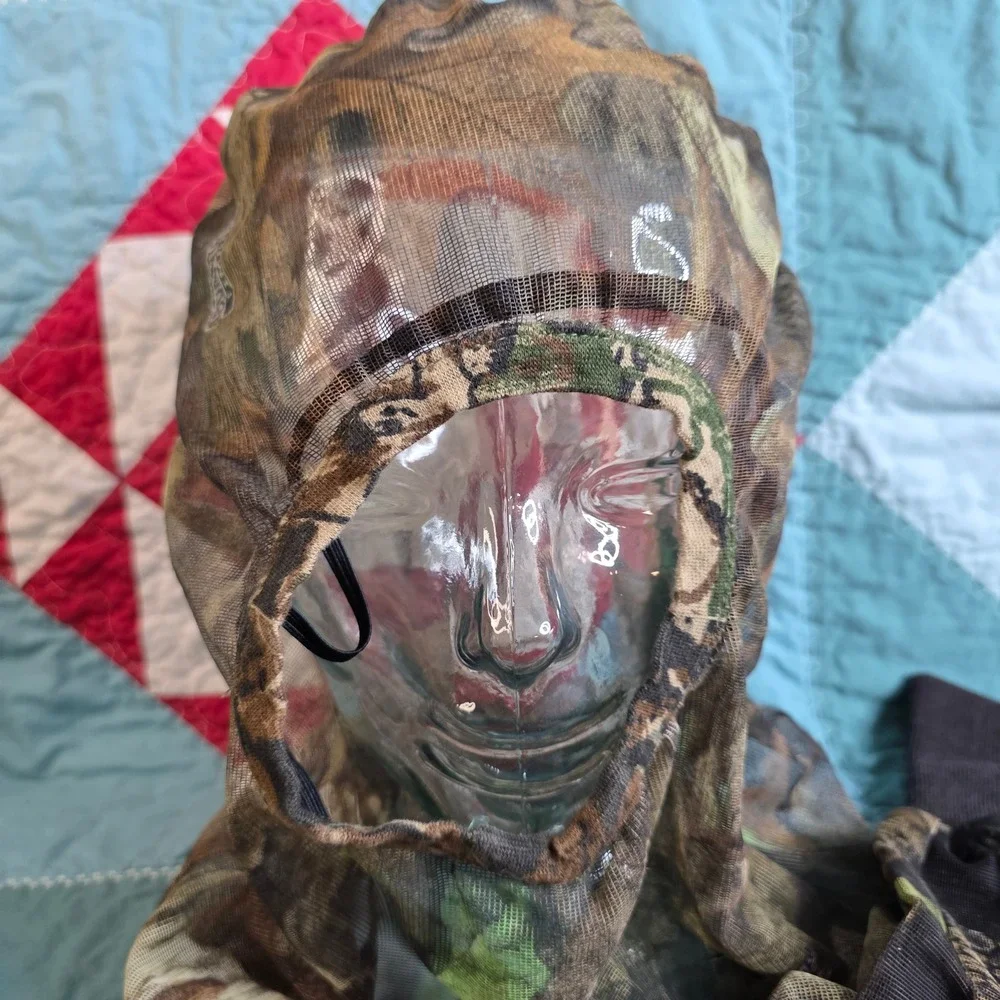 Advantage Camouflage Mesh Face Mask and Gloves Set Brown Green Hunting Gear